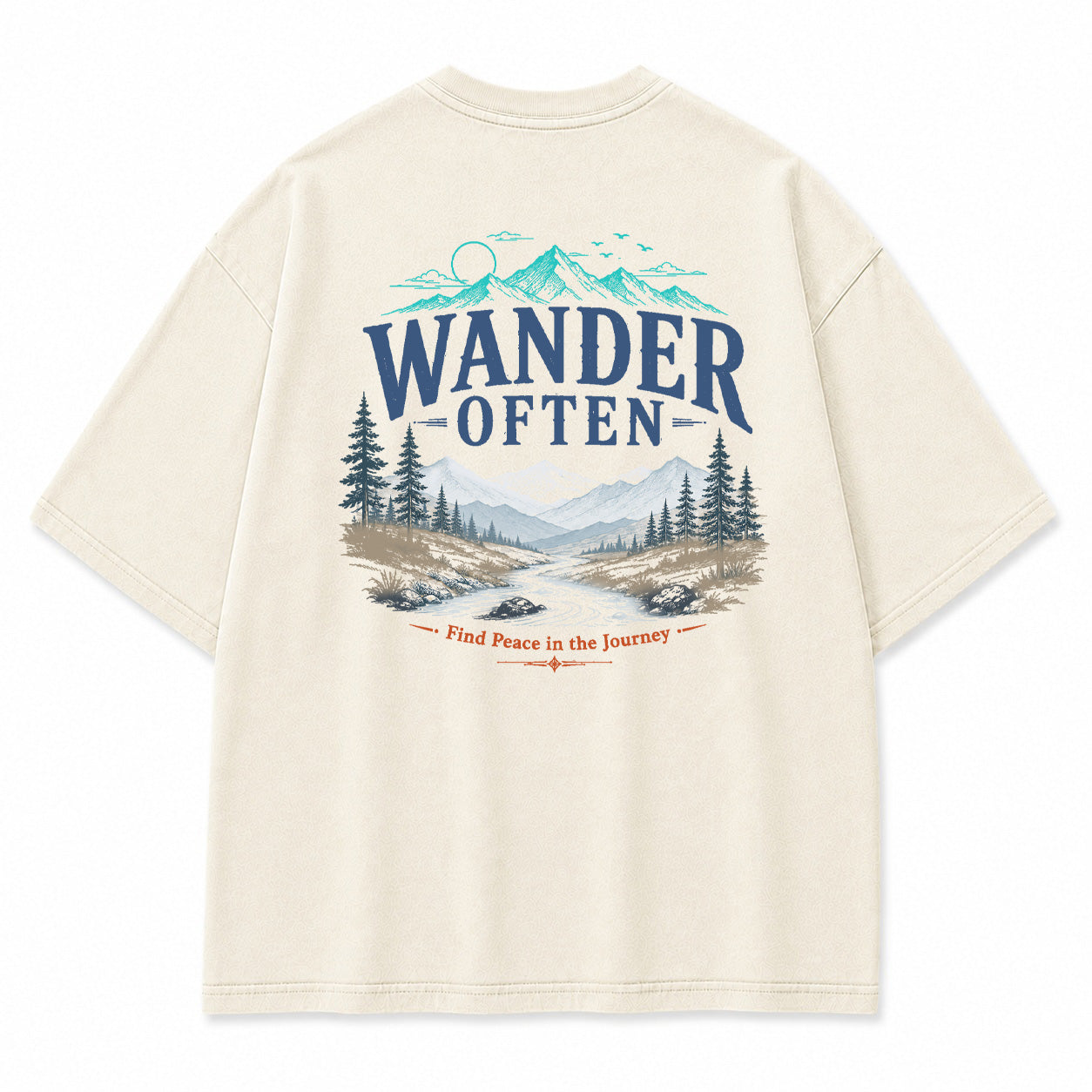Wander Often Mountain River Graphic T-Shirt