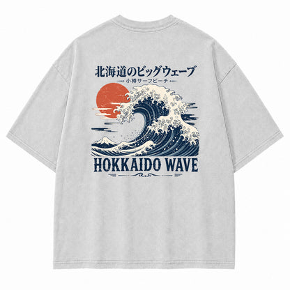 Hokkaido Wave Vintage Graphic T-Shirt
