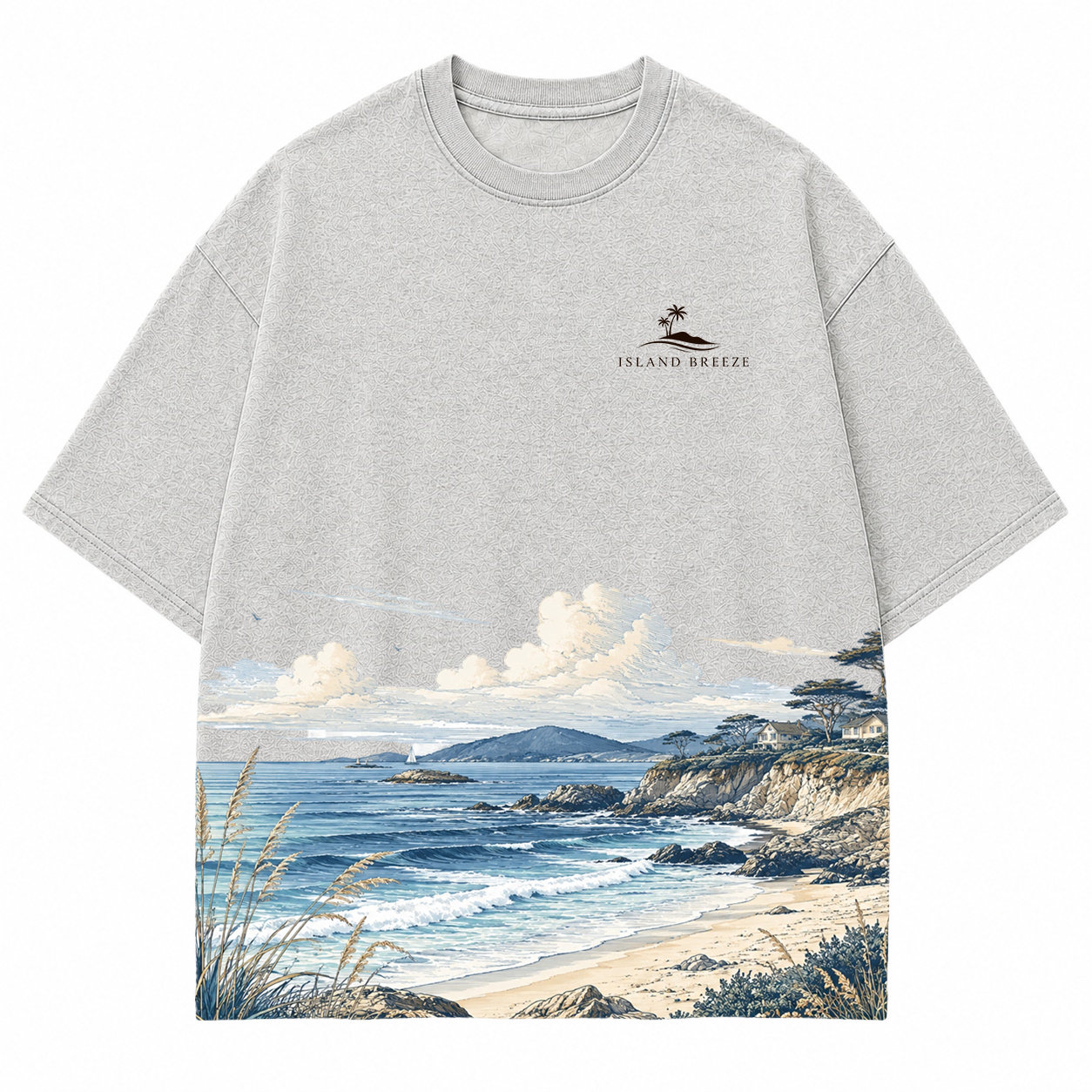 Seabreeze Cove Coastal Graphic T-Shirt