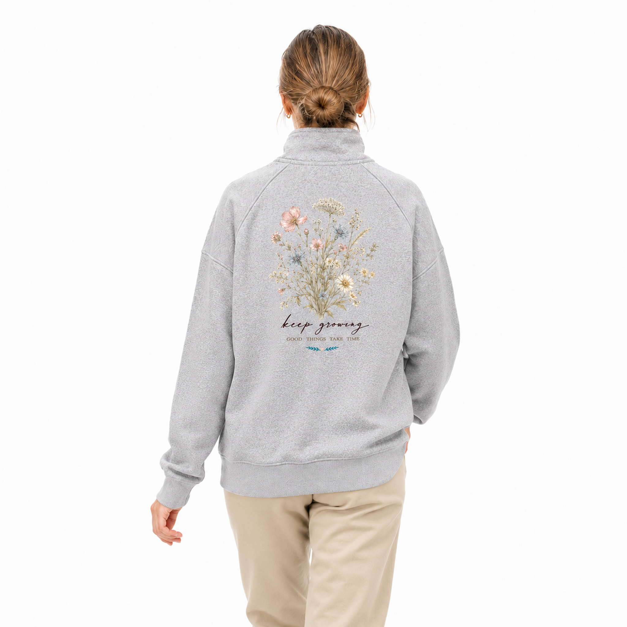 Keep Growing Meadow Zip Pullover Sweatshirt