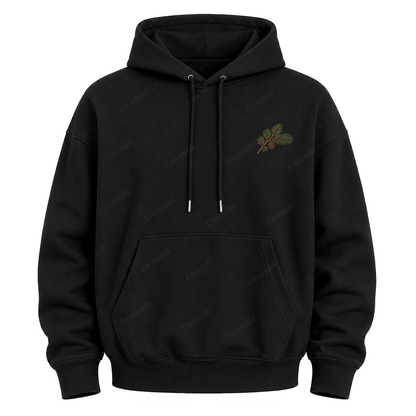 Meet Me Where the Pines Whisper Vintage Woodland Graphic Hoodie