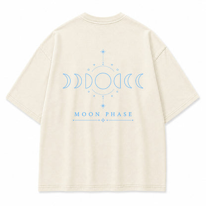 Moon Phase Minimal Graphic T-Shirt
