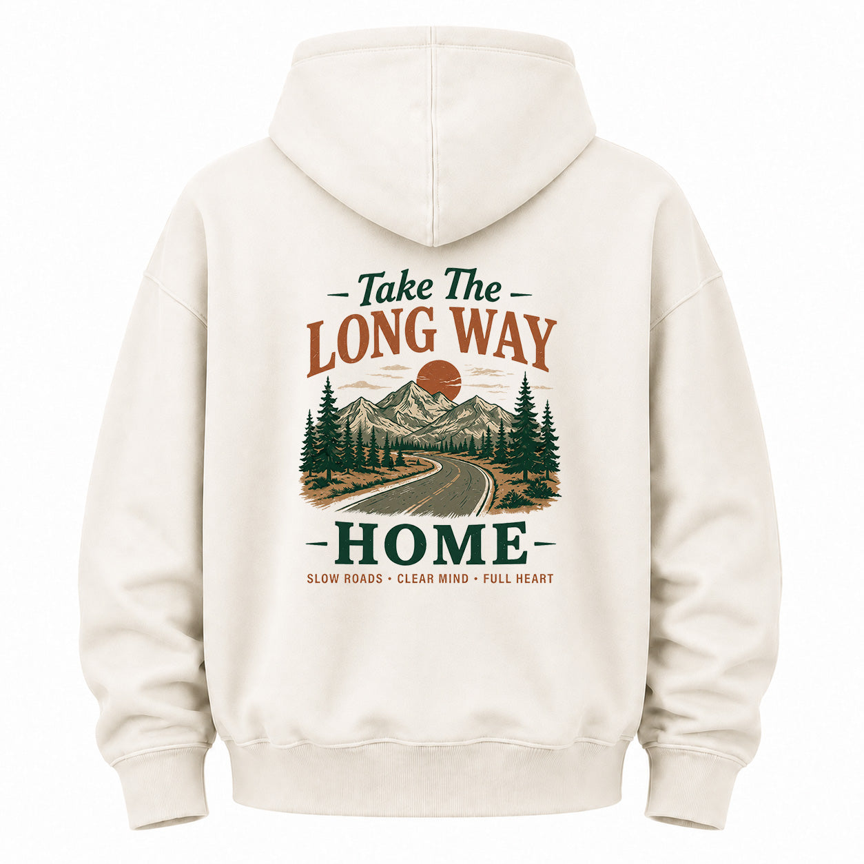Take The Long Way Home Graphic Washed Hoodie