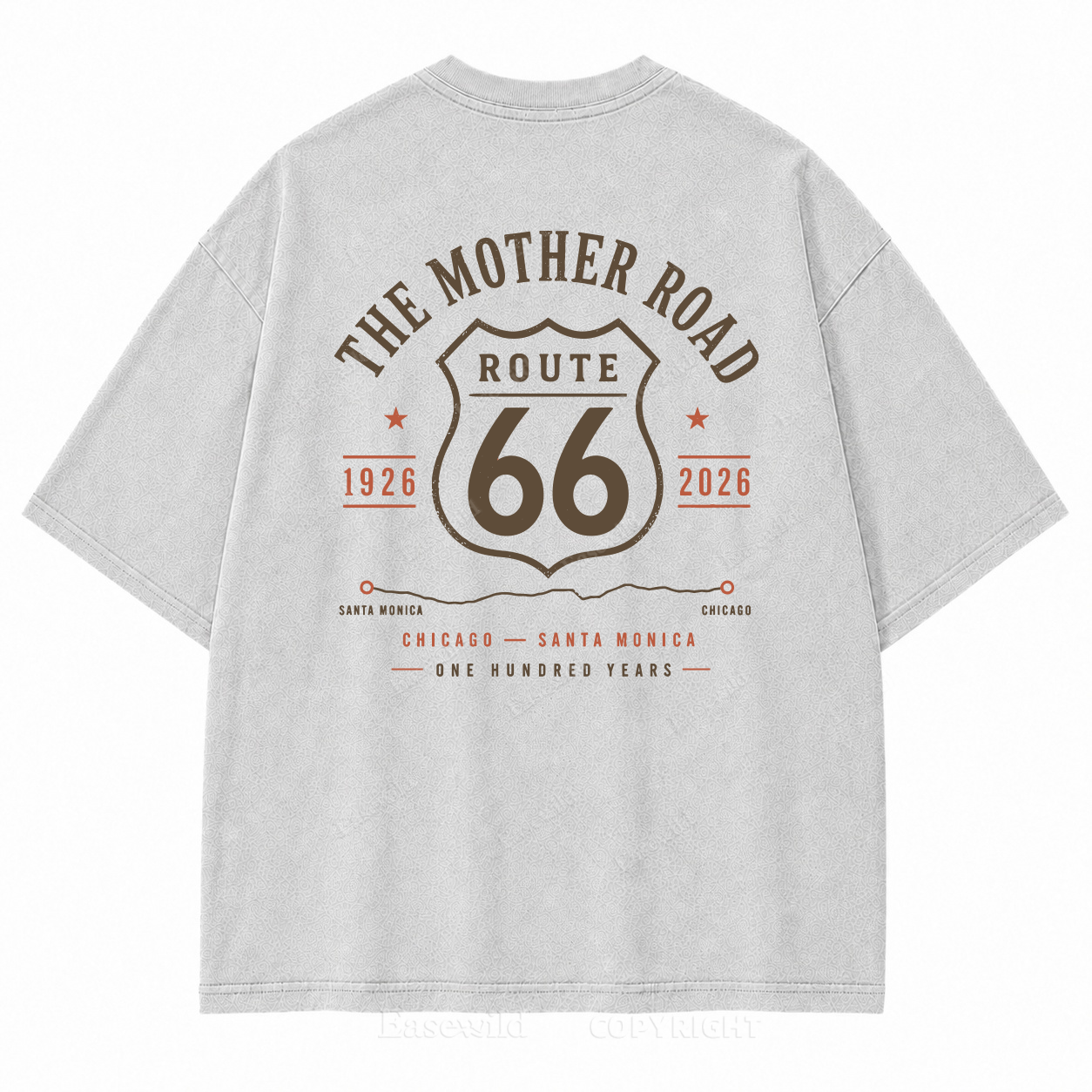 The Mother Road Centennial Washed Back Print Tee