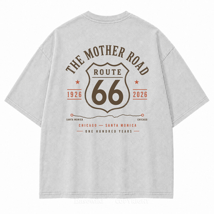 The Mother Road Centennial Washed Back Print Tee