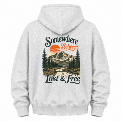 Somewhere Between Lost & Free Graphic Hoodie