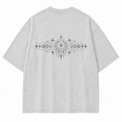 Celestial Orbit Moon Phase Graphic T-Shirt