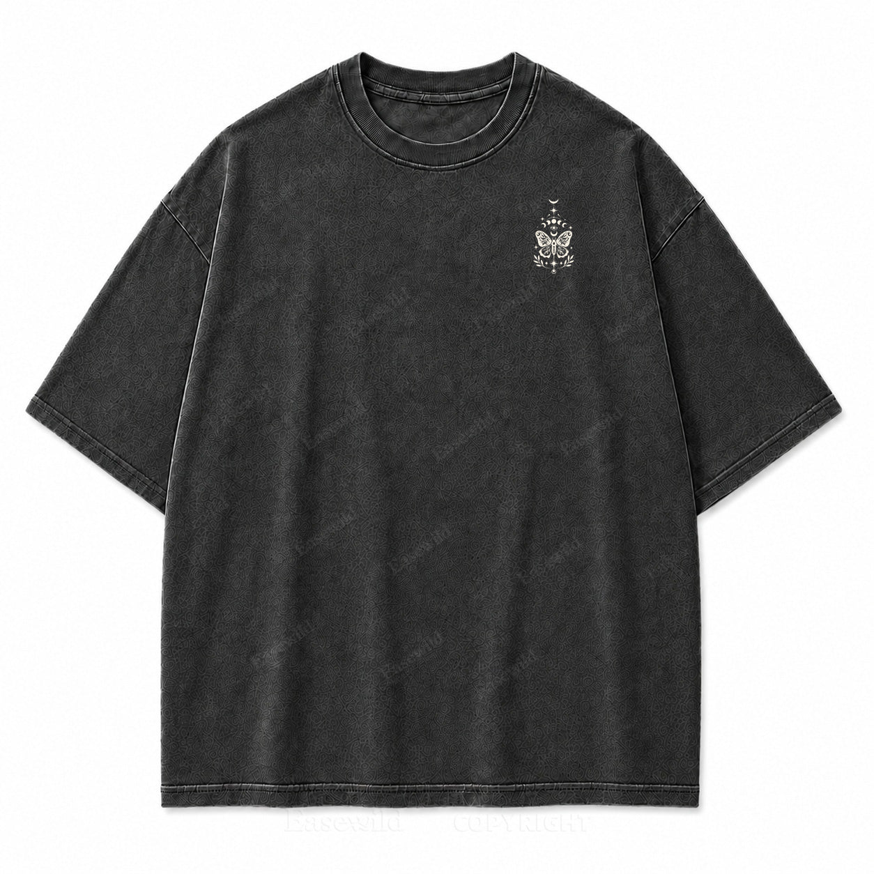 Lunar Magic Celestial Moth Moon‑Phase Graphic Print Tee
