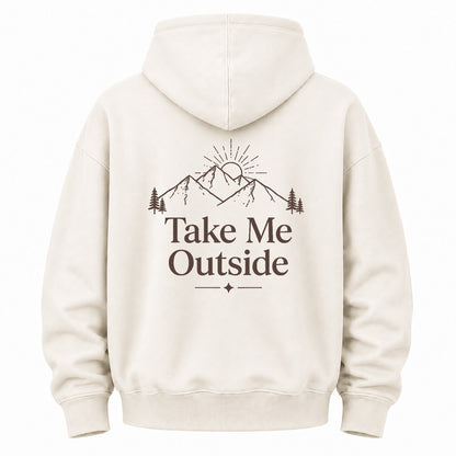 Take Me Outside Graphic Washed Hoodie