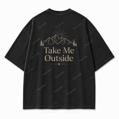 Take Me Outside Minimalist Mountain Tee