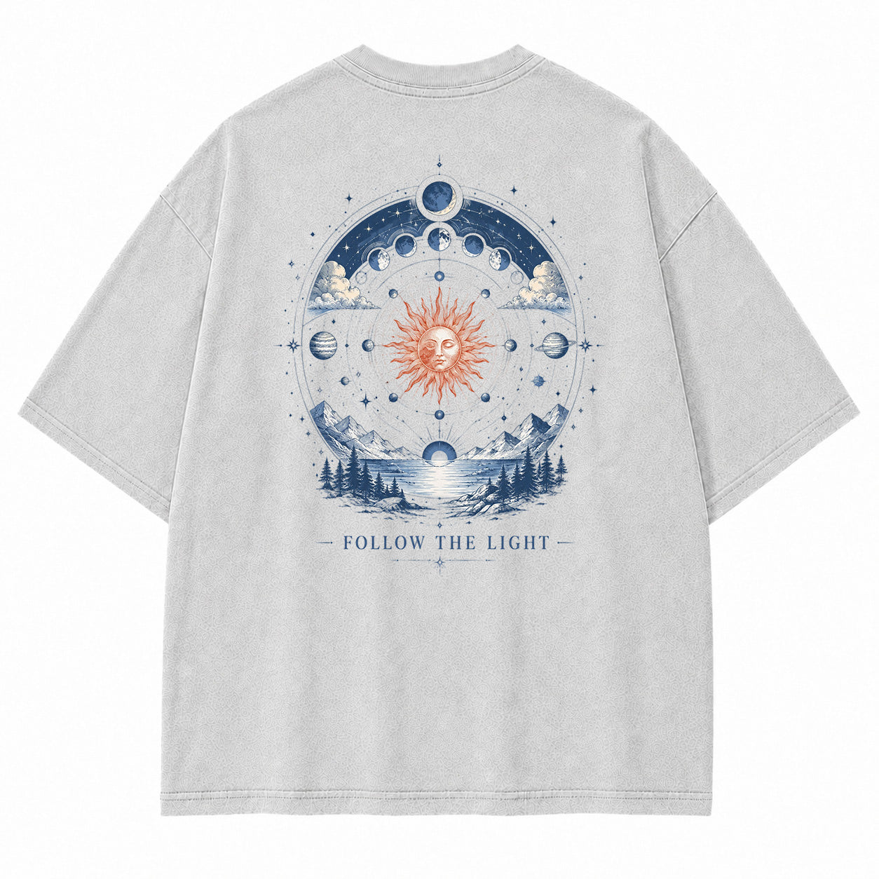 Celestial Path Solar Moon Graphic T-Shirt