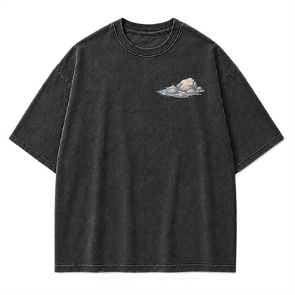 Coastal State Ocean Shore Washed Print Tee