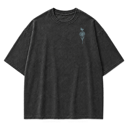 T-Shirt mit Wildblumen-Grafikdruck „Rest Among Wildflowers“