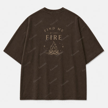 Find Me by the Fire Minimalist Campfire Tee