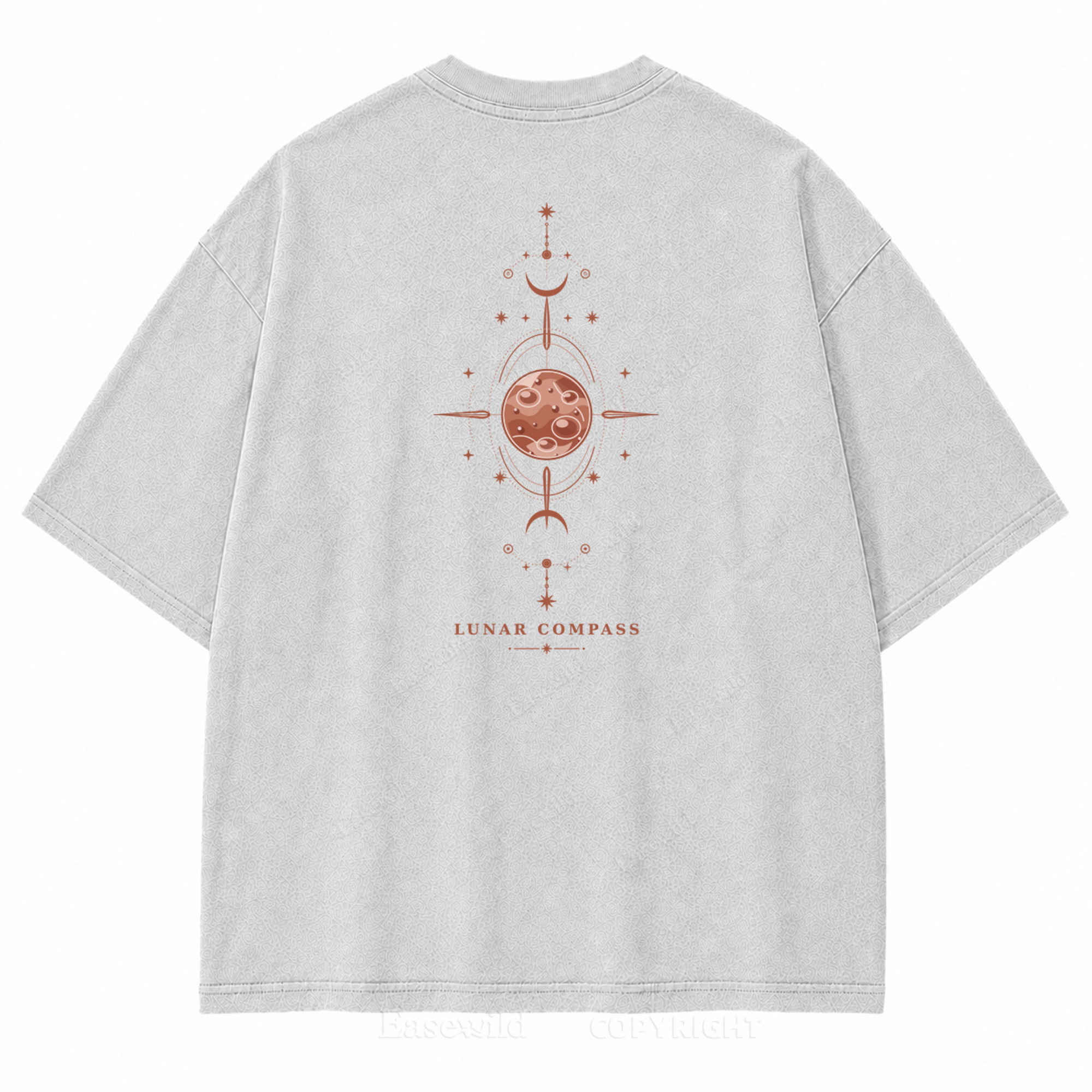 Lunar Compass Washed Back Print Tee