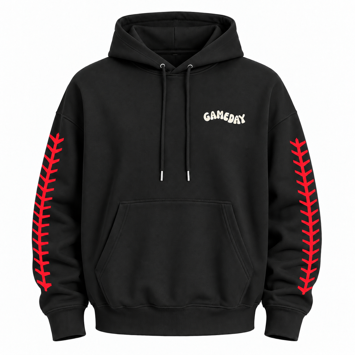 Game Day Baseball Stitch Graphic Hoodie