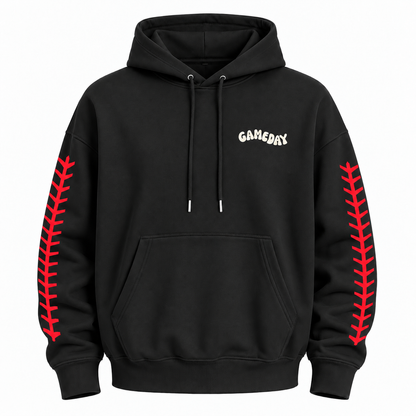 Game Day Baseball Stitch Graphic Hoodie