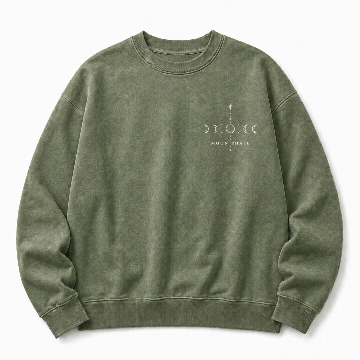Moon Phase Celestial Washed Graphic Sweatshirt