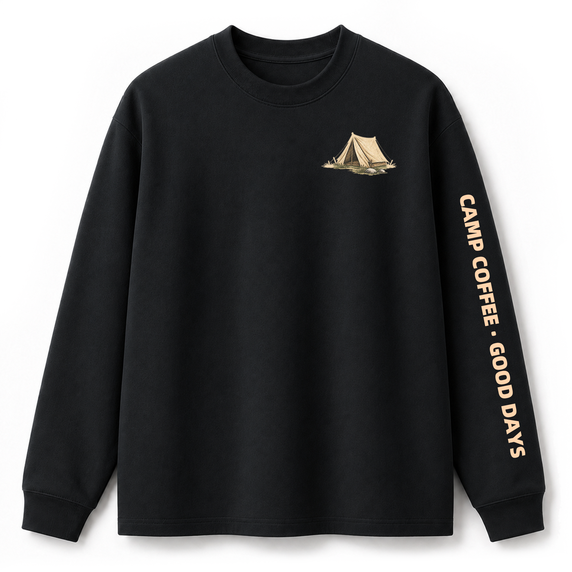 Camp Coffee Mornings Graphic Long Sleeve Tee