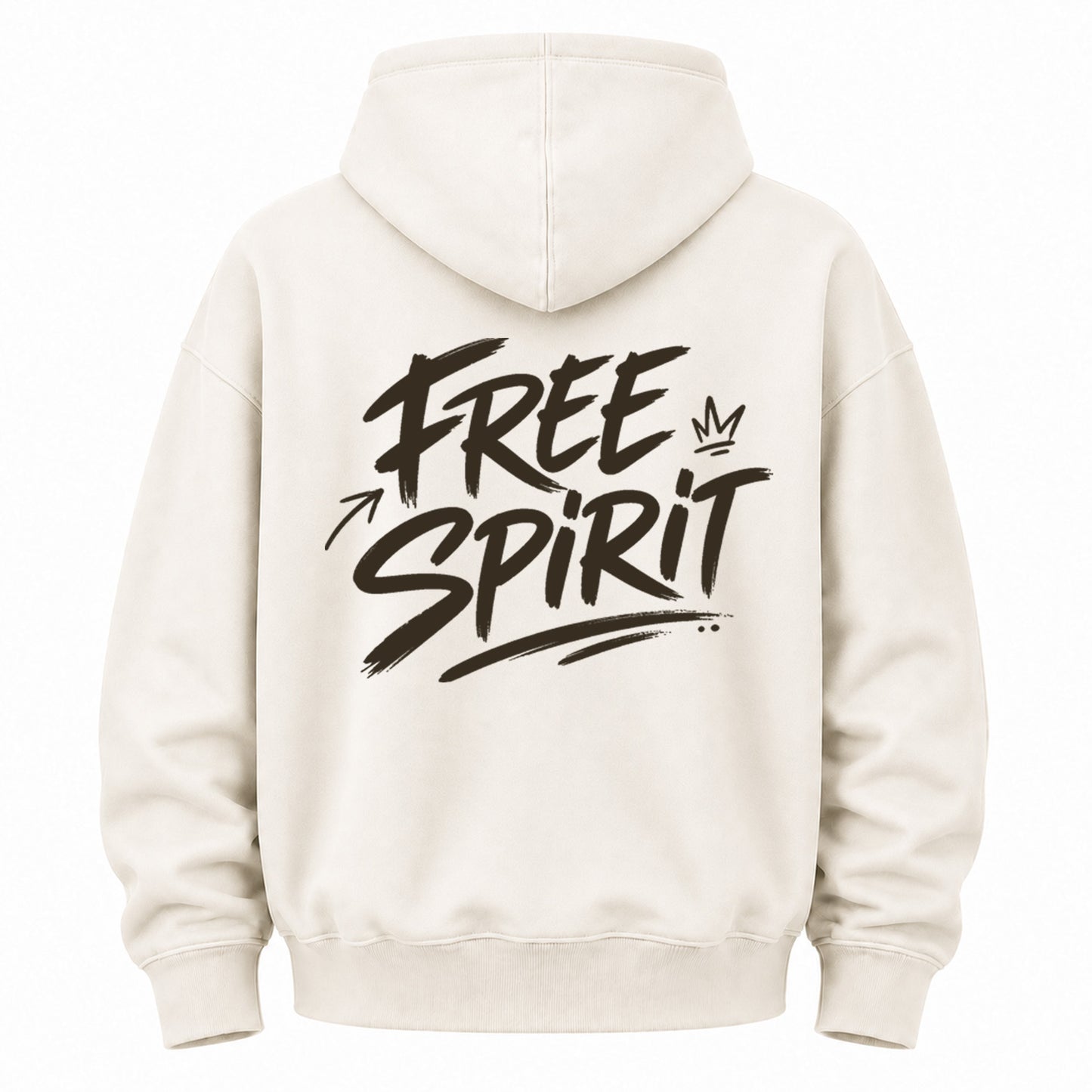 Free Spirit Brush Lettering Washed Hoodie
