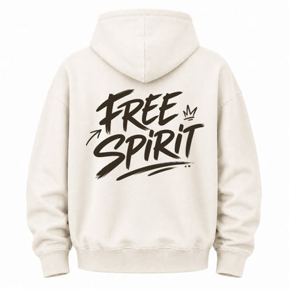 Free Spirit Brush Lettering Washed Hoodie
