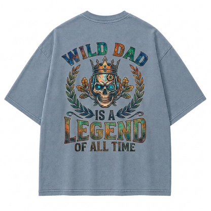 Wild Dad Skull Legend Washed T-Shirt