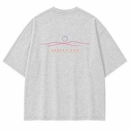 Desert Sun Minimal Horizon Graphic T-Shirt