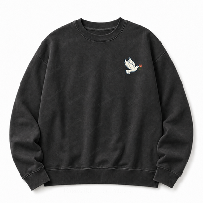 More Joy Less Noise Washed Sweatshirt