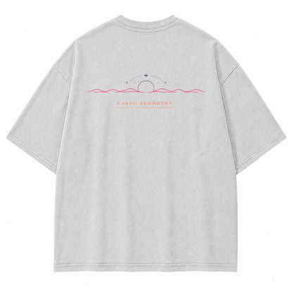 Earth Symmetry Desert Horizon Graphic T-Shirt