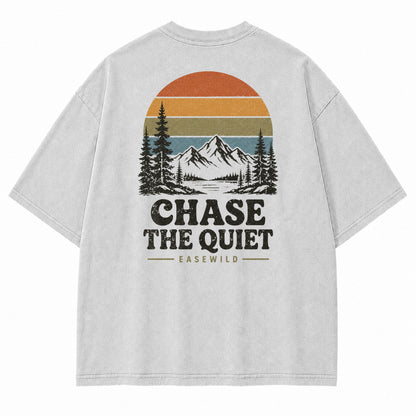 Vintage Berg Sonnenuntergang Grafik T-Shirt