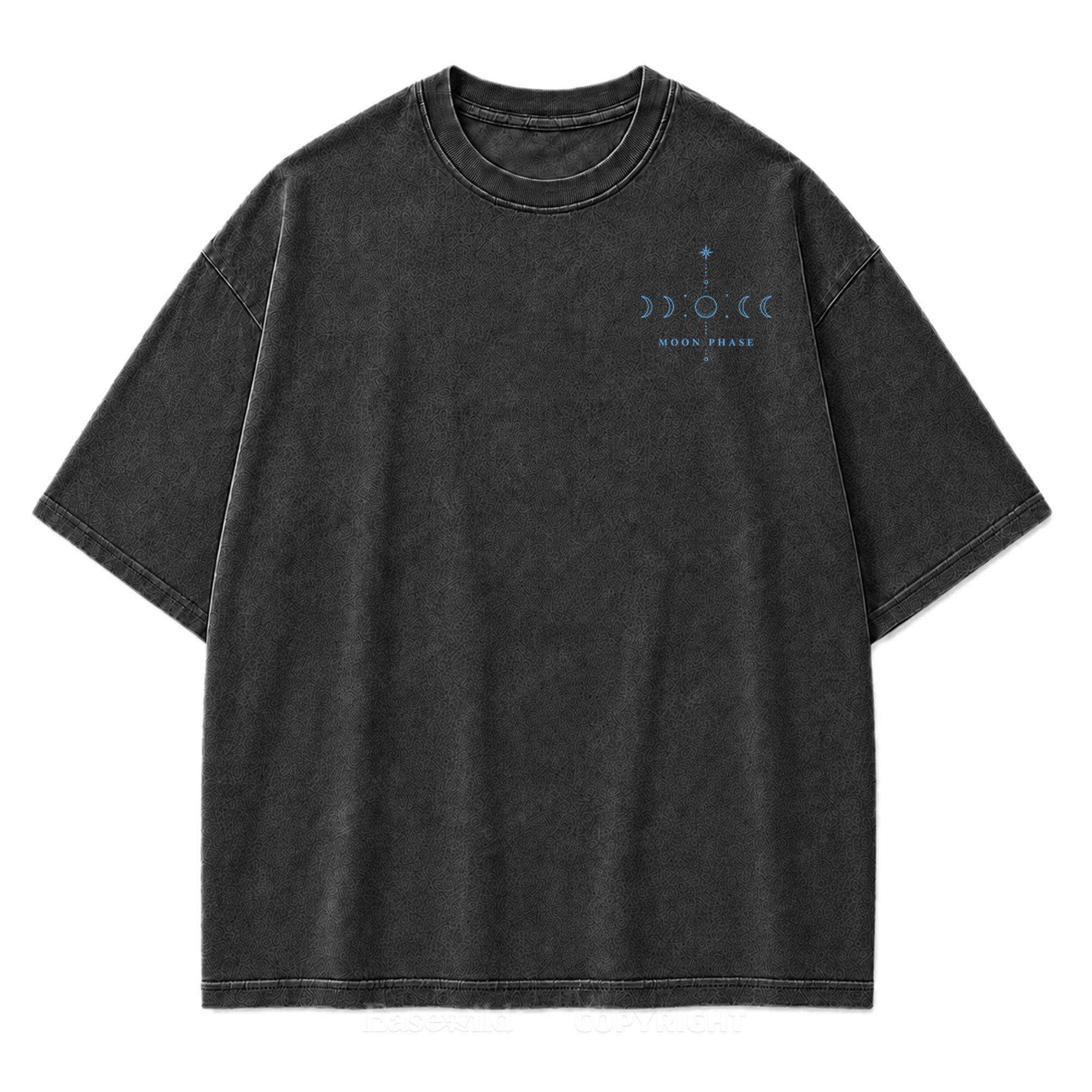 Moon Phase Minimal Washed Print Tee