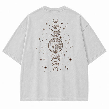 Moon Phase Alignment Celestial Graphic T-Shirt