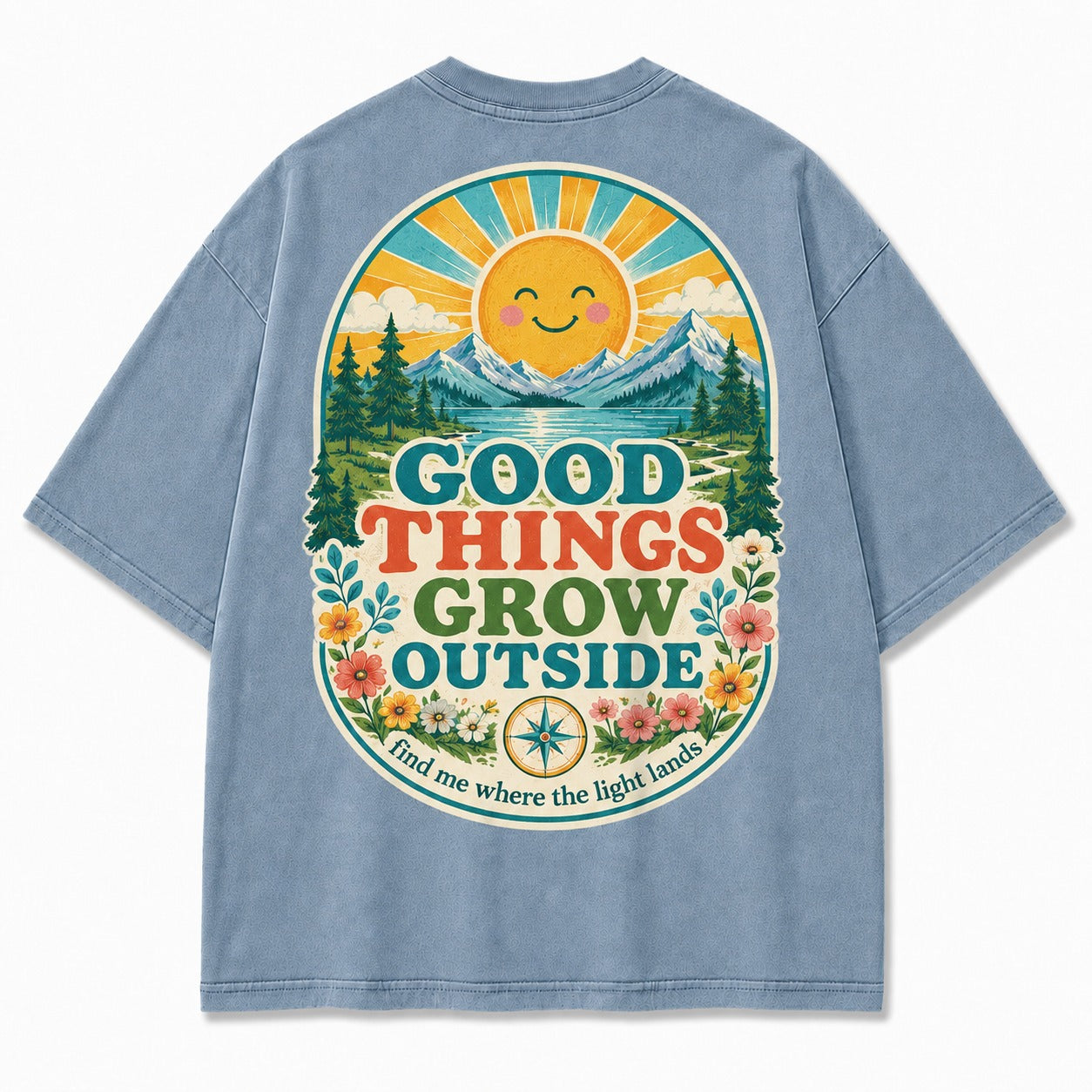 Good Things Grow Outside Washed T-Shirt