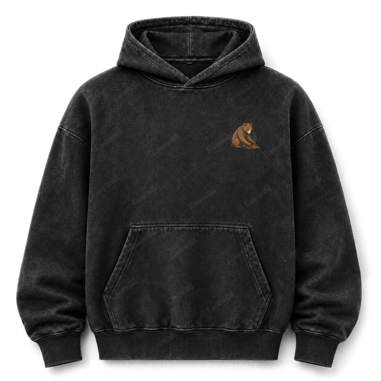 Leave It Better – Vintage Bear & Mountain Washed Graphic Hoodie