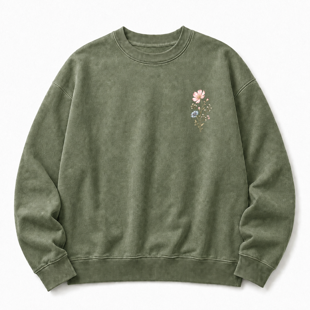 Keep Growing Wildflower Washed Graphic Sweatshirt
