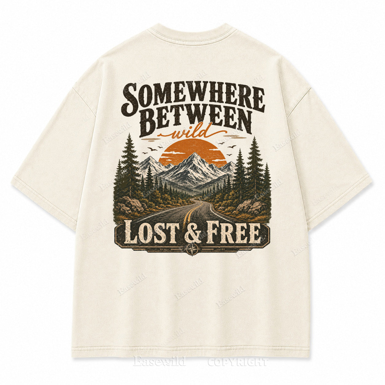 Somewhere Between Wild Washed Back Print Tee