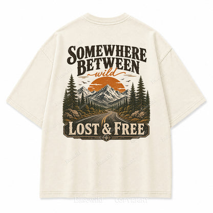 Somewhere Between Wild Washed Back Print Tee