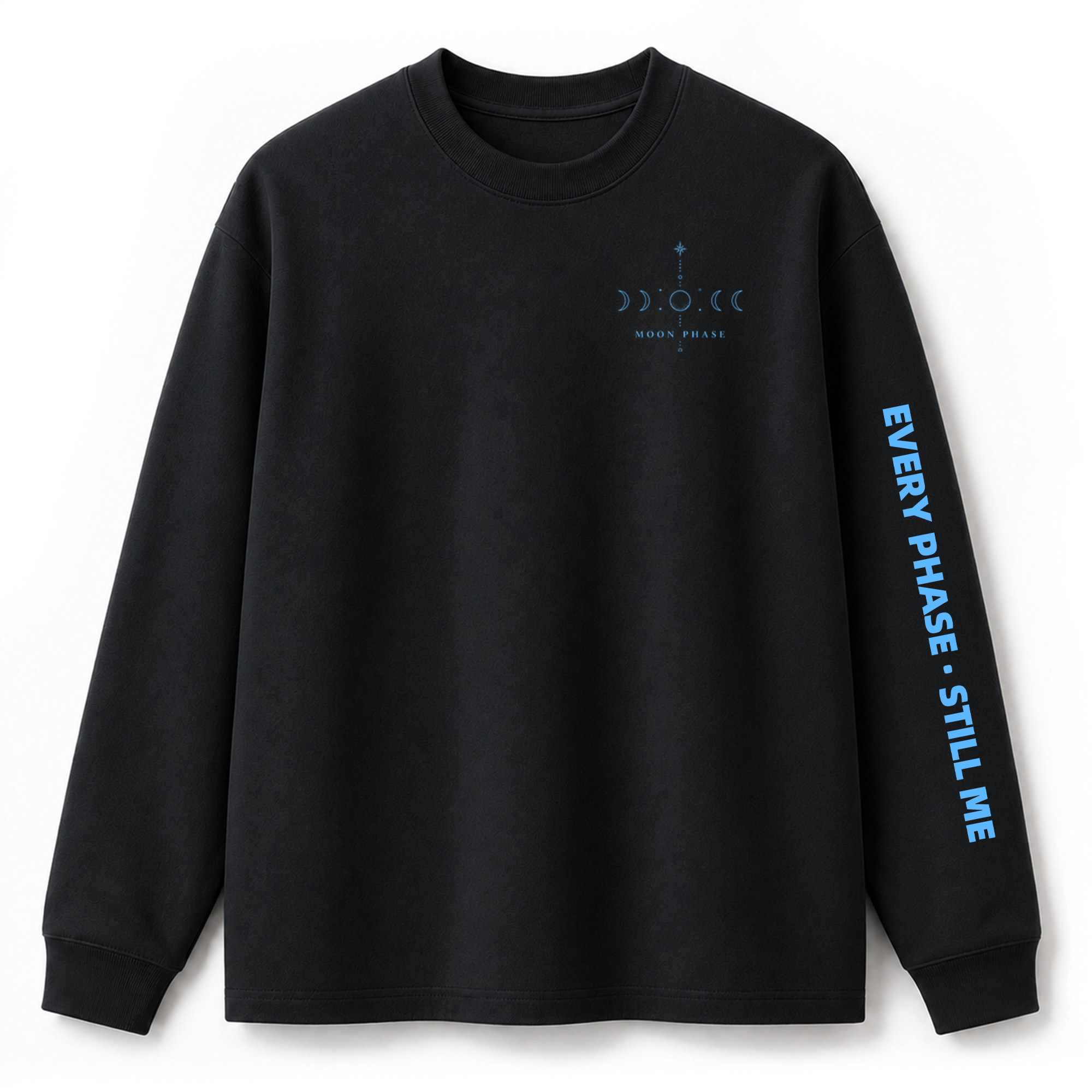 Moon Phase Celestial Graphic Long Sleeve Tee