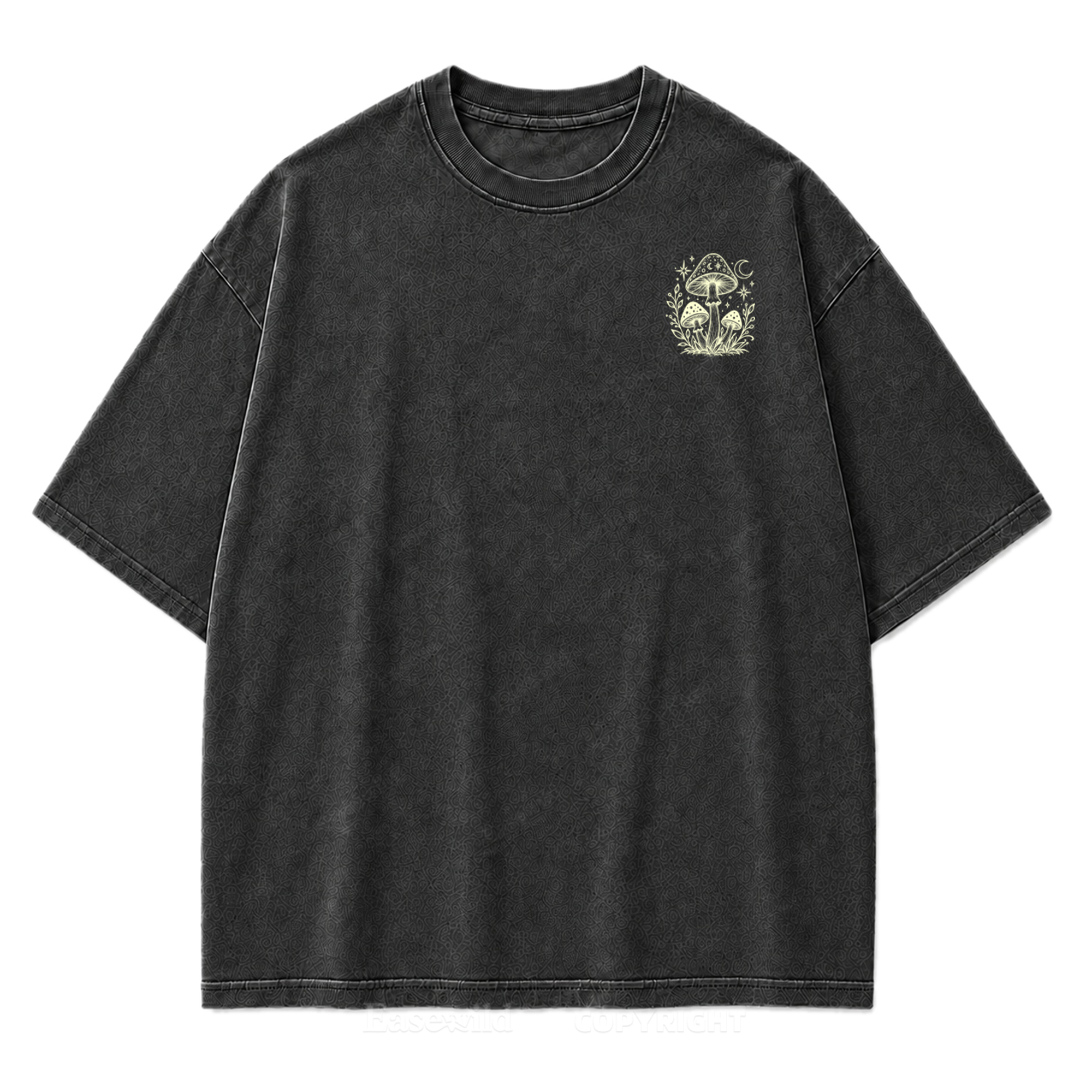Wild Soul Soft Heart Mushroom Washed Print Tee