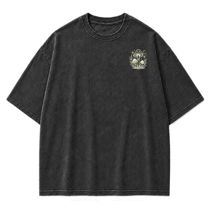 Wild Soul Soft Heart Mushroom Washed Print Tee