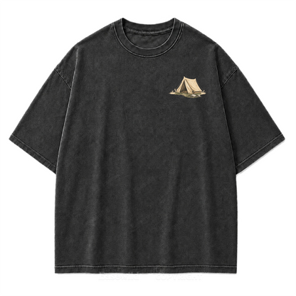 T-Shirt mit Lakeside Coffee Washed Print
