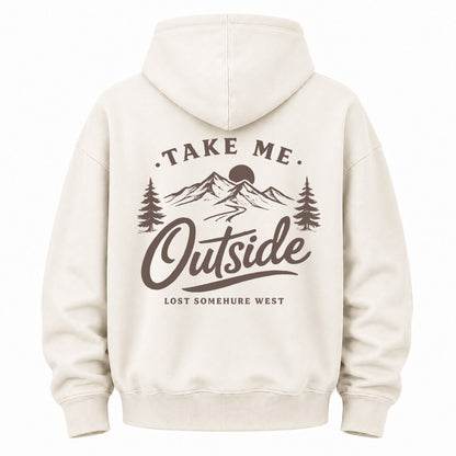 Take Me Outside Graphic Washed Hoodie