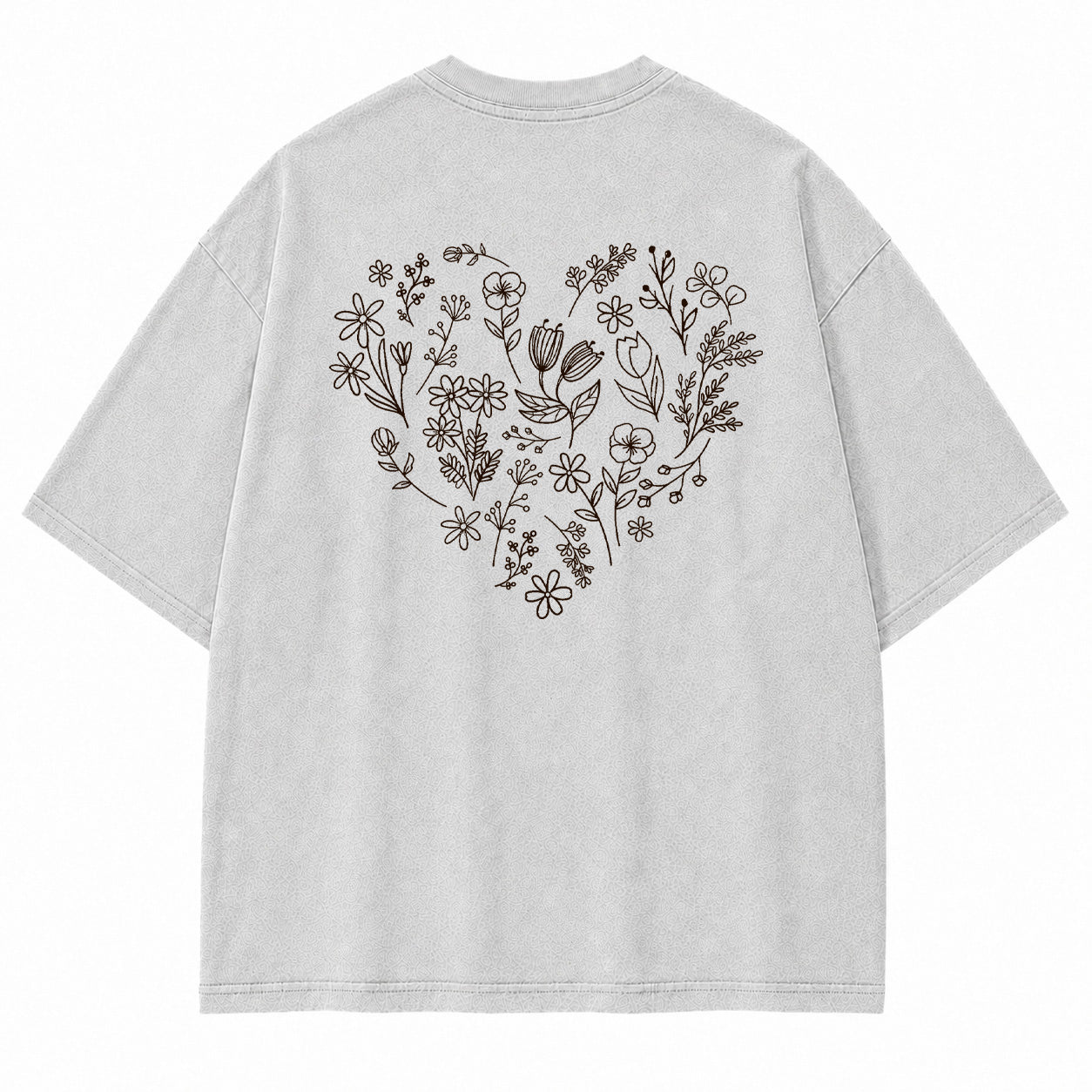 Wildflower Heart Botanical Graphic T-Shirt