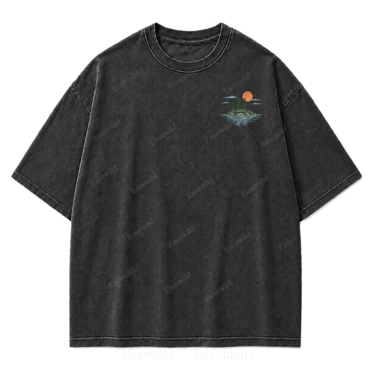 Where Slow Lake Days and Good Company Meet Washed Print Tee