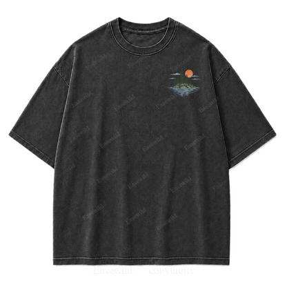 Where Slow Lake Days and Good Company Meet Washed Print Tee