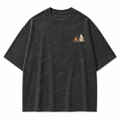 Lost In October Halloween Washed Graphic Tee