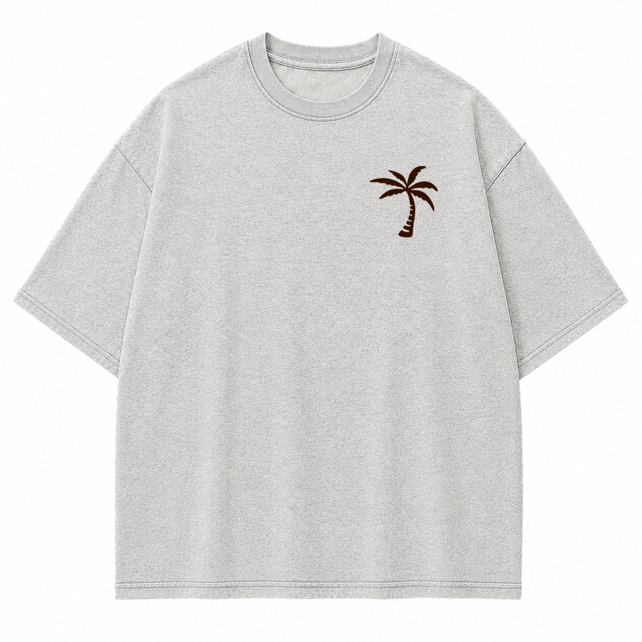 Minimal Palm Tree Pocket Graphic T-Shirt
