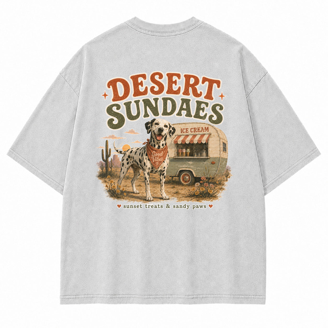Desert Sundaes Dalmatian Graphic T-Shirt