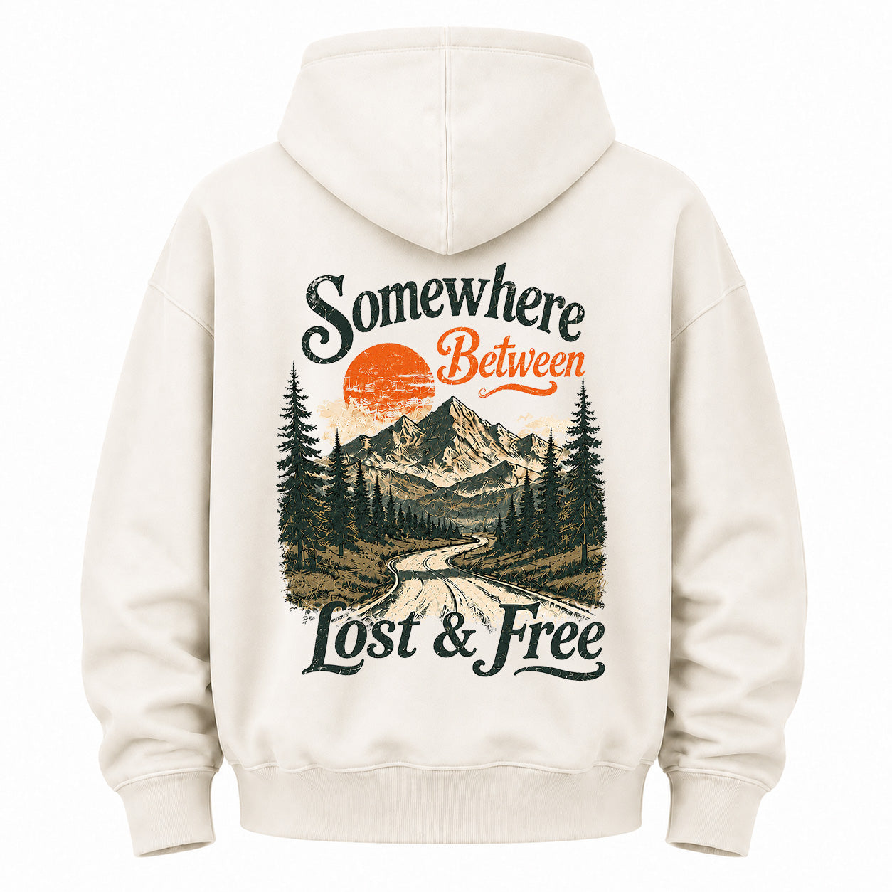 Somewhere Between Lost & Free Washed Hoodie