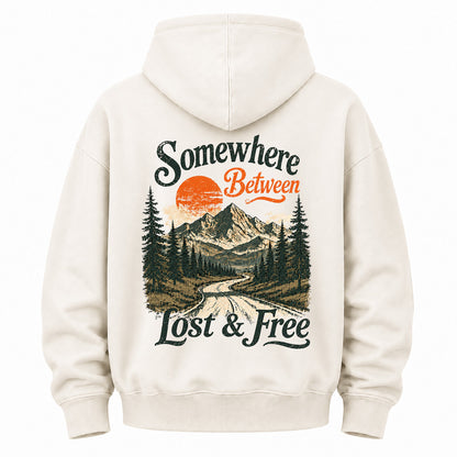 Somewhere Between Lost & Free Washed Hoodie